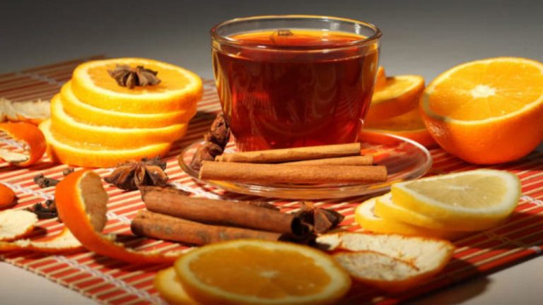 chá de casca de laranja