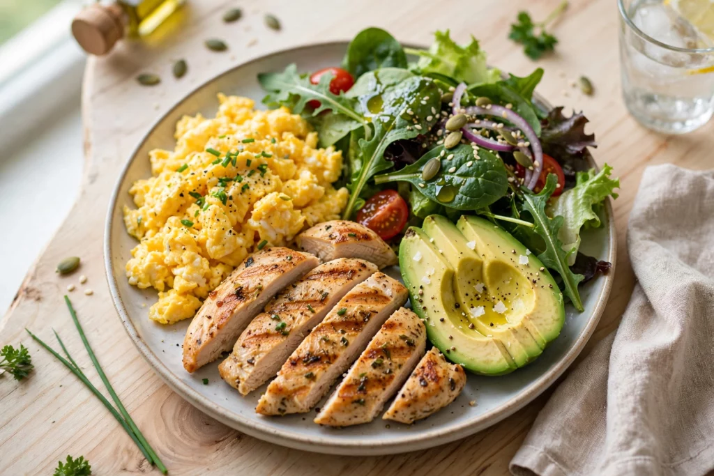 prato low carb rico em proteína para SOP e emagrecimento

