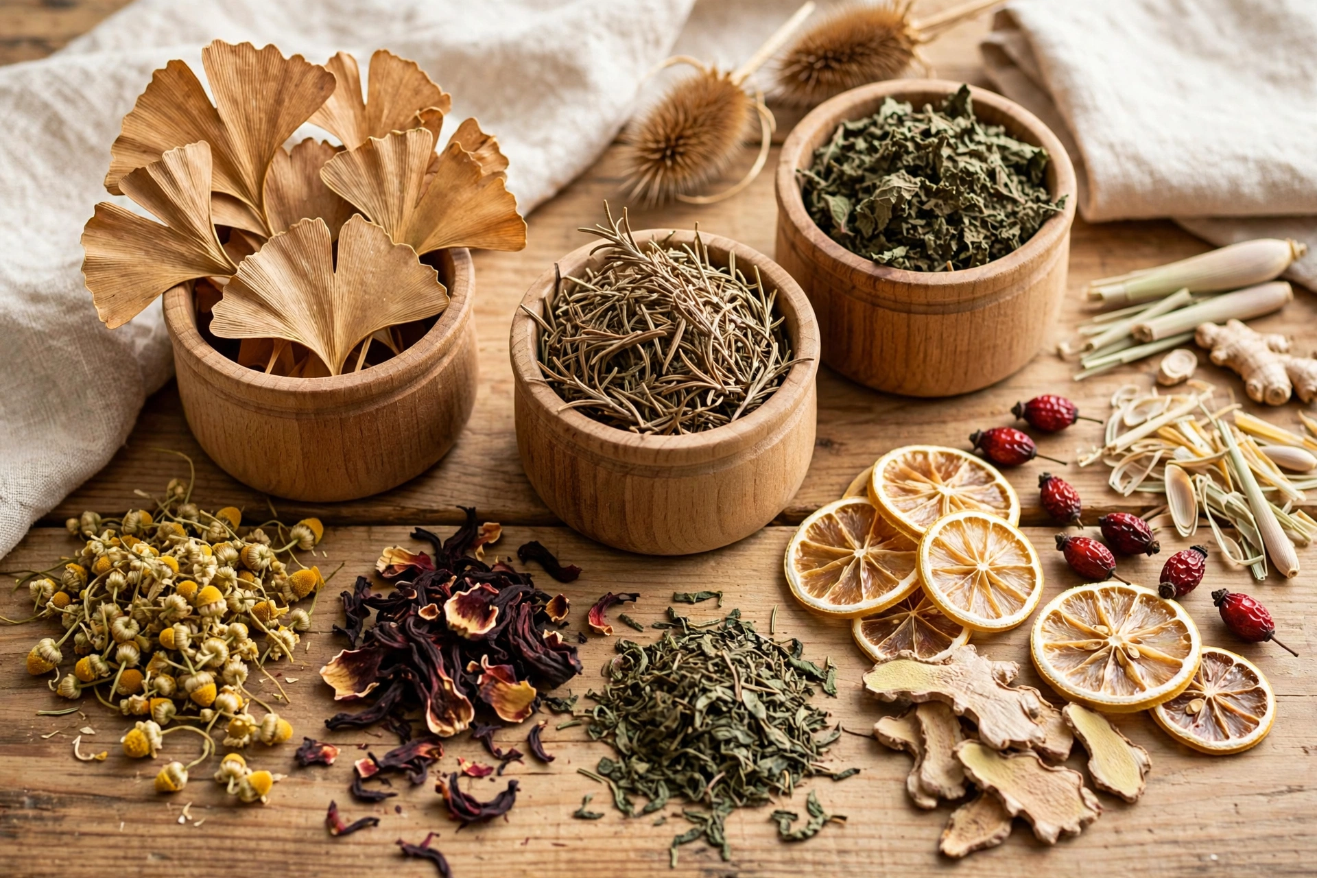 chás para labirintite ginkgo biloba alecrim e gengibre