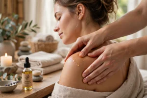 banho relaxante com óleo de lavanda fibromialgia
