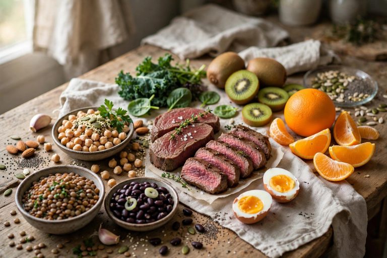 Alimentos ricos em ferro e outros nutrientes importantes para a alimentação na anemia