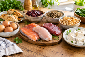 Alimentos proteicos de origem animal e vegetal