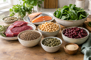 Fontes de ferro de origem animal e vegetal