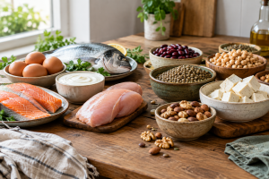 Fontes de proteínas animais e vegetais