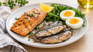 Salmão, sardinha e ovo são fontes alimentares de vitamina D